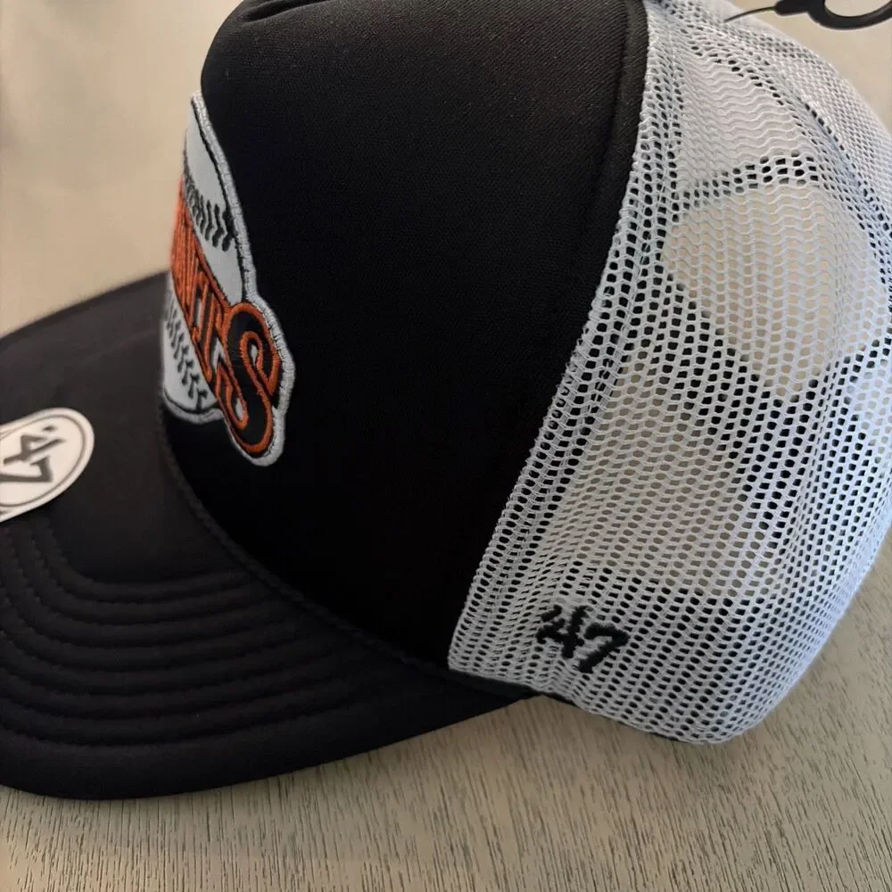 San Francisco Giants New '47 Trucker Black White Mesh Adjustable Dad Golf Hat
